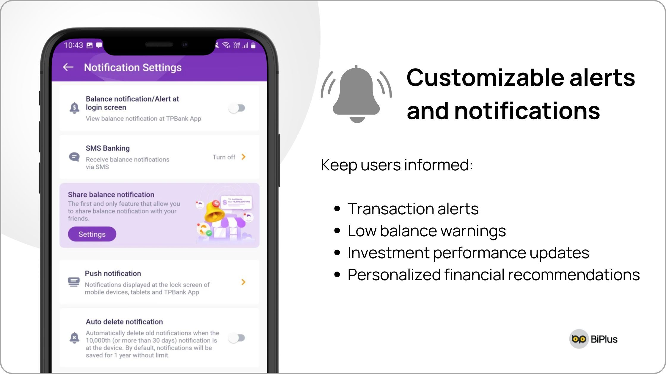 Features Fintech App - Customizable budgeting tools