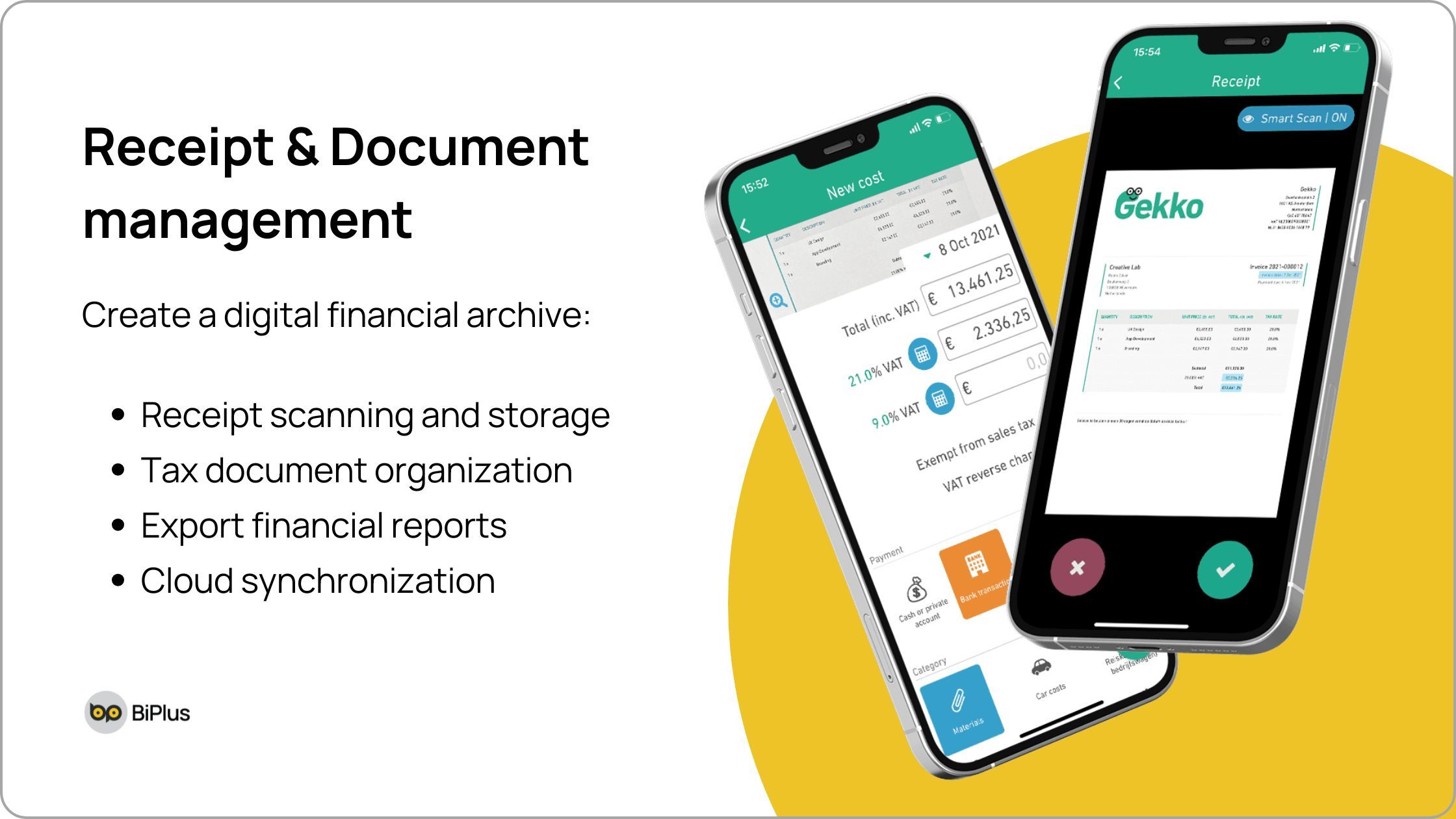 Features Fintech App - Receipt scanning