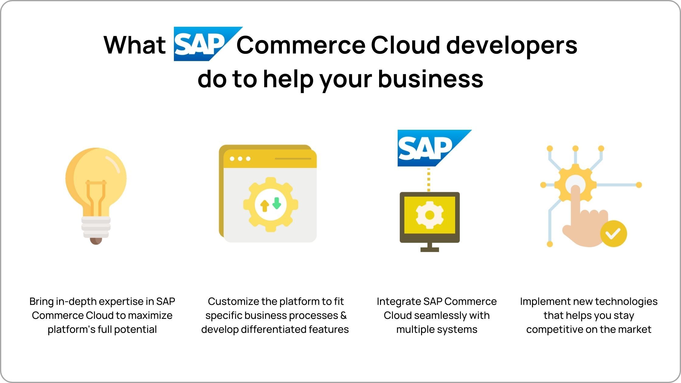 What SAP.  Commerce Cloud developers do to help your business